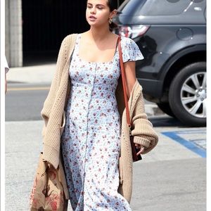 Reformation Harbor Dress in blue floral print